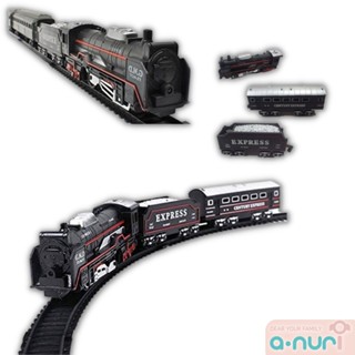 Anuri ชุดรถไฟ โบราณพร้อมชุดราง 13 และ 19 ชิ้น Classic Train ชุดรถไฟเด็กเล่นมีแสงเสียง รถไฟจำลอง ของเล่นเด็ก โมเดลรถไฟ