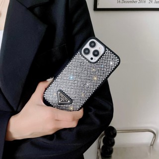 [พร้อมส่ง] เคสโทรศัพท์มือถือหนัง ประดับเพชร ลายฮาโลวีน คริสต์มาส พร้อมตุ๊กตาสไลด์ สําหรับ iphone 11 12 13 14 pro max x xr xs max