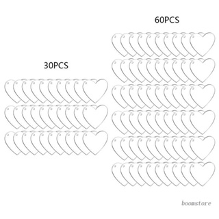 Boom พวงกุญแจอะคริลิคเปล่า รูปหัวใจ สําหรับห้อยพวงกุญแจ
