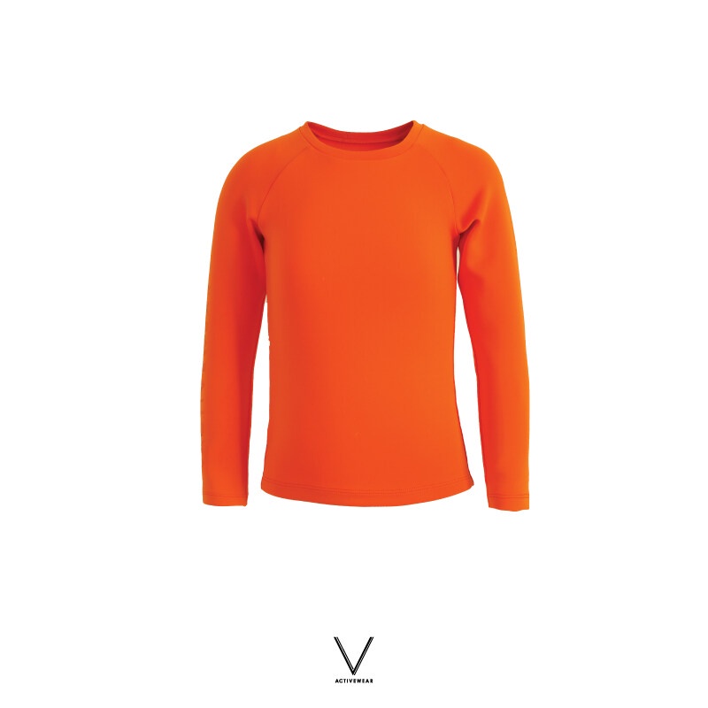 V ACTIVEWEAR KIDS COLLECTION ORANGE RASH GUARD SS2022 ชุดว่ายน้ำเด็ก ...