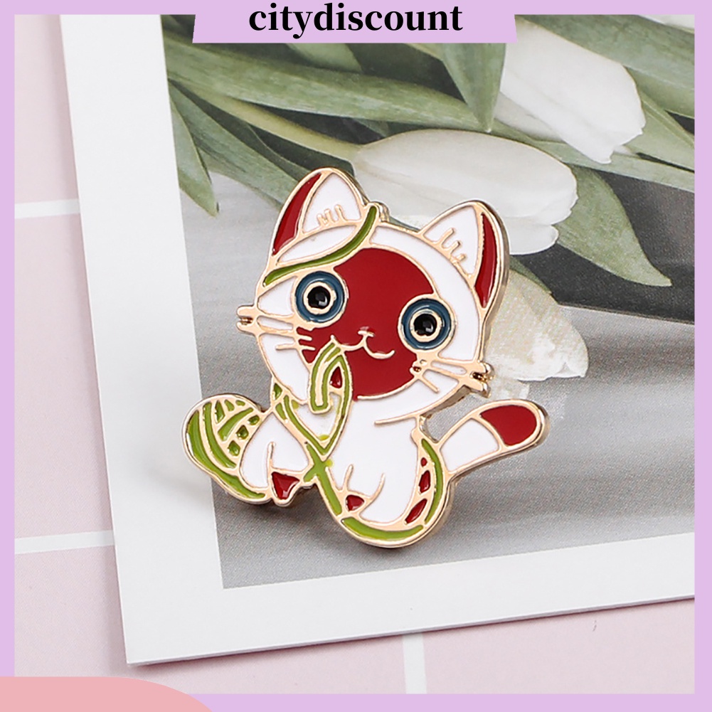 lt-citydiscount-gt-เครื่องประดับเข็มกลัดลายการ์ตูนสัตว์แมวเมือง-unisex