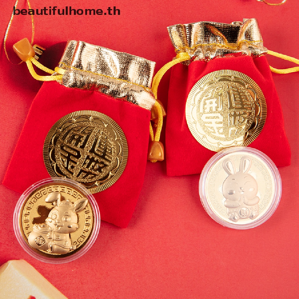 2023-new-year-2023-new-year-of-the-rabbit-good-luck-gold-coin-rabbit-commemorative-coin-chinese-zodiac-year-of-the-rabbit-gold-coin-red-envelope-new-years-gift-souvenir-coins