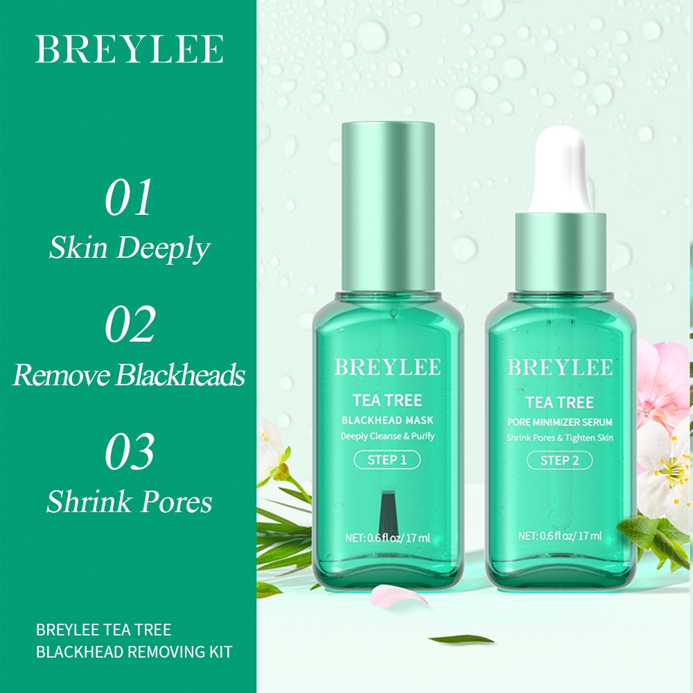 รูปภาพสินค้าแรกของBREYLEE FDA กำจัดสิวหัวดำ เซรั่มบำรุงผิวหน้า สิวหัวดำ ลดสิว และกระชับรูขุมขน แผ่นลอกสิวเสี้ยน Blackhead Remover Mask Pore Tightening Serum 17ml