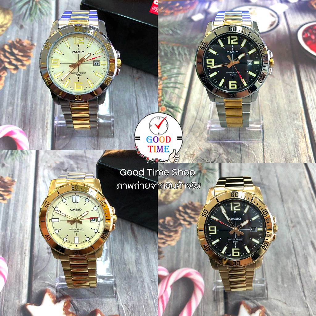 ภาพสินค้าCasio แท้ % นาฬิกาข้อมือชาย รุ่น MTP-VD01B,MTP-VD01D,MTP-VD01G,MTP-VD01SG,MTP-VD01L (สินค้าใหม่ % มีรับประกัน) จากร้าน good_time_shop บน Shopee ภาพที่ 2