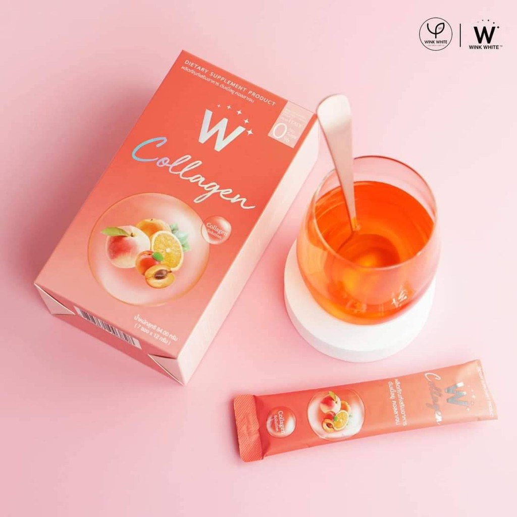 พร้อมส่ง-ถูก-ของแท้-w-collagen-ดับเบิ้ลยู-คอลลาเจน-wink-white-collagen-ซื้อ1แถม1