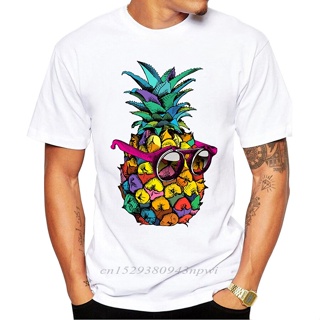 เสื้อยืด cotton 2020 erkek yaz moda ananas baskılı T gömlek kısa kollu o-yaka temel Tee gömlek Hipster serin tasarım öze