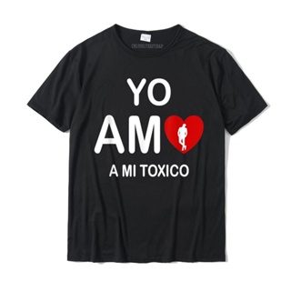 เสื้อเบลาส์ Yo Amo bir mi Toxico San Valentin T-Shirt karikatür Tops &amp; Tees pamuk erkekler üst T-Shirt karikatür kla