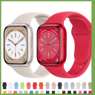 ภาพหน้าปกสินค้าสายนาฬิกาข้อมือซิลิโคน แฟชั่น สําหรับ Apple Watch band 49 มม. 44 มม. 45 มม. 41 มม. 40 มม. 42 มม. 38 มม. iwatch Ultra series 8 7 SE 6 5 4 3 2 1 ซึ่งคุณอาจชอบราคาและรีวิวของสินค้านี้