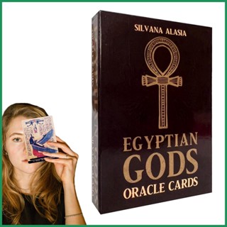 ใหม่ ไพ่ทาโรต์ Oracles Deck Mysterious Divination Tarot Deck EGYPTIAN GODS ORACLE CARDS สําหรับผู้หญิง เด็กผู้หญิง