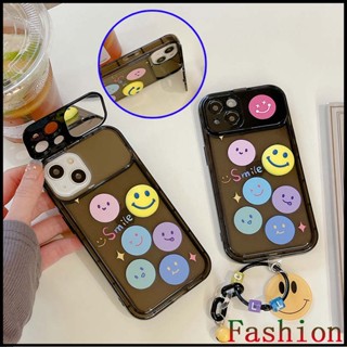 ใช้กับ ไอโฟน Smile Invisible make-up mirror case Bracket for Apple14 เคส for iPhone 12 13 14 11 Pro Max X Xs Max Xr 7 8 plus soft case Including pendant ใช้สำหรับ เคสไอโฟน7พลัส เคสไอโฟน11 เคสไอโฟน14promax เคสiPhone13 caseiPhone12