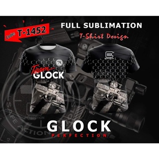 เสื้อยืดแขนสั้น ผ้าฝ้าย พิมพ์ลาย GLOCK FULLY SUBLIMATED TSHIRTS 3 มิติ ไซซ์ XXS-5XL