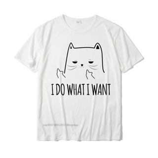 ขายดี!เสื้อยืดผ้าฝ้าย พิมพ์ลายกราฟฟิคแมว Meme I Do What I Want ตลก สําหรับผู้ชาย YNR 4SWCS-5XL