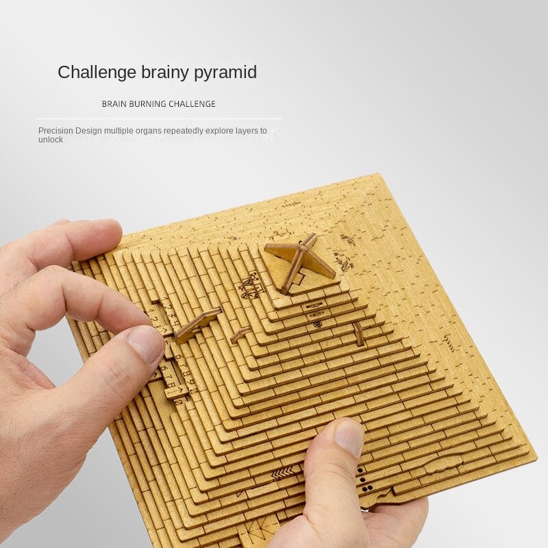 New Pyramid combination lock puzzle wooden unlock machine Box 10level