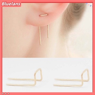 【 Bluelans 】 ต่างหูแฟชั่นสตรีลายเรขาคณิต 1 ชิ้น