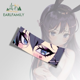 Earlfamily สติกเกอร์ ลายการ์ตูนอนิเมะ Sakurajima Mai น่ารัก กันรอยขีดข่วน สําหรับติดตกแต่งรถยนต์ 13 ซม. x 4.8 ซม.