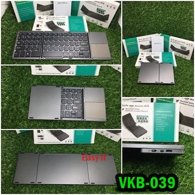keyboard-bluetoothพับได้-มีtouch-padในตัวใช้แทนเมาส์-รุ่น-lk-033-สีดำ-และvkb-039-สีดำ