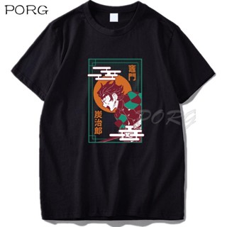 เสื้อคนอ้วนผญ Kimetsu No Yaiba Demon Slayer อะนิเมะเสื้อยืด Harajuku คอกลมผู้ชายลําลองผู้หญิงเสื้อยืดสําหรับผู้ชายเสื้อผ