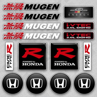 สติกเกอร์ไวนิล ลายโลโก้ Honda Sport Type R Medal Mugen i-VTEC สําหรับติดตกแต่งรถยนต์