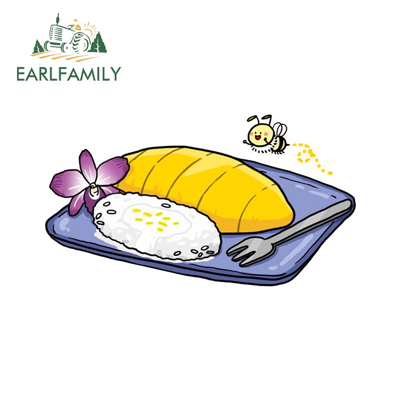 earlfamily-สติกเกอร์-ลายการ์ตูนอนิเมะ-mango-rice-กันน้ํา-สําหรับติดตกแต่งหน้าต่างรถยนต์-13-ซม-x-7-2-ซม