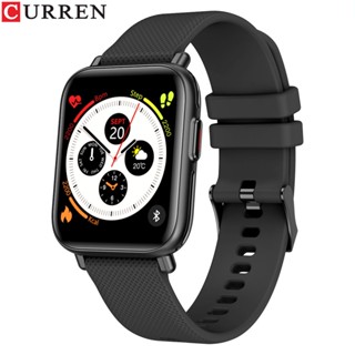 Curren ใหม่ นาฬิกาข้อมือ สมาร์ทวอทช์ หน้าจอใหญ่ 1.69 นิ้ว ทรงสี่เหลี่ยม ความดันโลหิต อุณหภูมิร่างกาย IP67 สายซิลิโคน