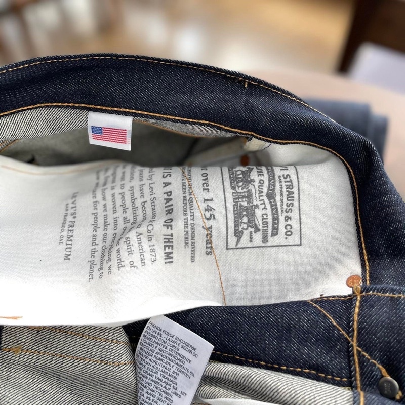 levis-511-ริมแดง-ผ้าดิบ-บิ้กอี-made-in-usa-แถมกระเป๋าผ้า