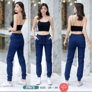 ItemJ19(Jogger Pants)กางเกงขาจั้มผ้ายืด (เป้าซิป) แนวเท่ห์ๆ ใส่ได้ทั้งหญิงและชาย ผ้ายืดหยุ่น
