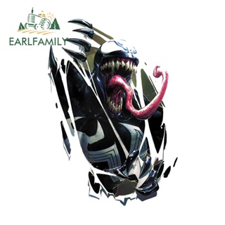 Earlfamily สติกเกอร์ไวนิล ลายอนิเมะ Venom JDM VAN ขนาด 13 ซม. x 9 ซม. สําหรับติดตกแต่งหน้าต่างรถยนต์ แล็ปท็อป