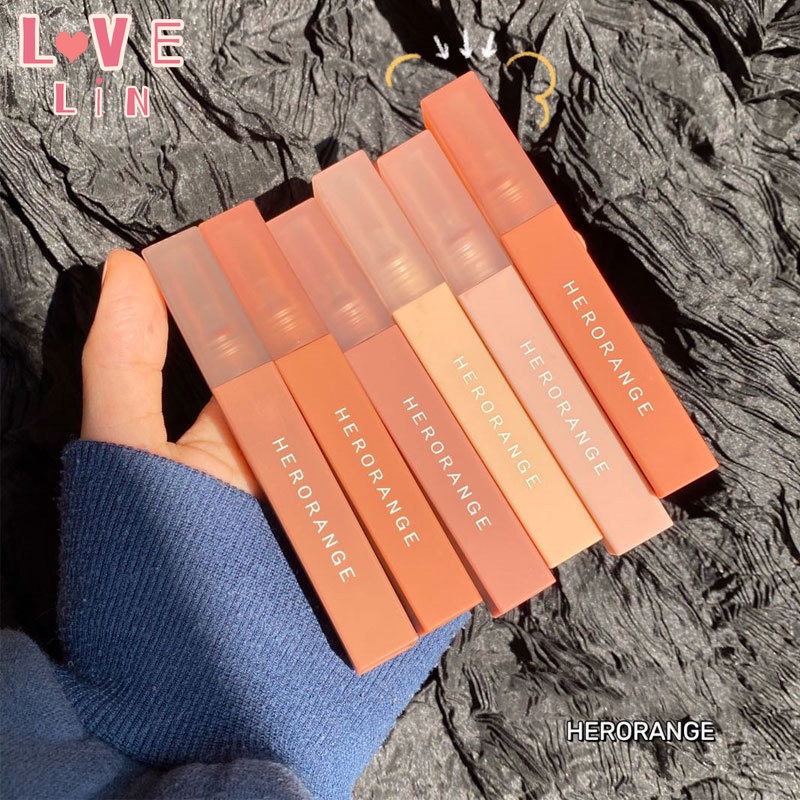 lovelin-herorange-ลิปสติก-ลิปโคลน-เนื้อแมตต์-สีขาว-เครื่องสําอางแต่งหน้า