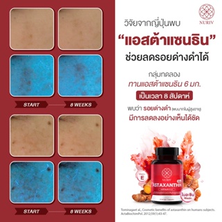 ภาพขนาดย่อของภาพหน้าปกสินค้าAstaxanthin 6 mg 60 แคปซูล ชะลอวัย ลดริ้วรอย จุดด่างดำ นูรีฟ แอสต้าแซนทิน จากร้าน nuriv.official บน Shopee ภาพที่ 4