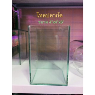 โหลปลากัด โหลปลาขนาดเล็ก 4"x4"x6" กระจกใส หนา 3 มล.#ตู้ปลา #โหลปลา