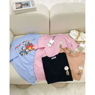 💗ส่งทุกวัน เสื้อยืด ลายแกงค์ peanuts พรีเมี่ยม ใส่สบาย สกรีนหน้า-หลัง ผ้านิ่ม💗