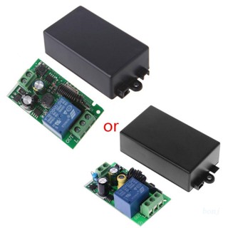 Bonj โมดูลรีเลย์รีโมตคอนโทรลไร้สาย 110V 220V 1CH 433Mhz RF สําหรับตัวรับสัญญาณรีโมตคอนโทรล อิเล็กทรอนิกส์