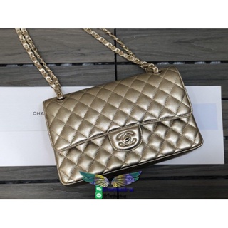 lambskin Ch CF25 metallic classic sling crossbody shoulder flap messenger casual party clutch