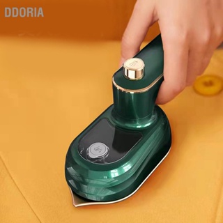 DDORIA เครื่องรีดผ้าขนาดเล็กสามารถพับแผ่นไทเทเนียมหมุนพื้นผิวป้องกันการรีดผ้าซิลิโคนมือถือเตารีดไอน้ำ