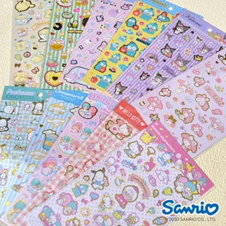 SANRIO สติกเกอร์ฟอยล์ ลายตัวการ์ตูน Hello Kitty Cinnamoroll My Melody Kuromi Keroppi Tuxedo Sam Little Twin Stars Pompompurin Hangyodon Pochacco สีทอง รุ่นลิมิเต็ด