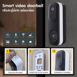 กริ่งประตูบ้านไร้สาย VicoHOME VIDEO DOORBELL เชื่อมต่อระบบ WiFi ดูผ่านมือถือได้