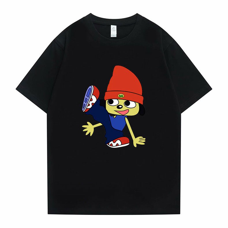 เสื้อคนอ้วนผญ-parappa-the-rapper-tshirt-men-women-แฟชั่นฮิปฮอปเสื้อยืดขนาดใหญ่อะนิเมะการ์ตูนเสื้อยืดแขนสั้นผู้ชายบริสุทธ