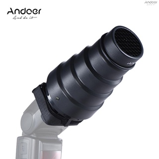 Andoer Conical Snoot Light Modifier w/ 50 Degree Honeycomb Color Filter Replacement for Neewer   Yongnuo Godox  Meike Vivitar Photography On-camera Speedlite Speedlight