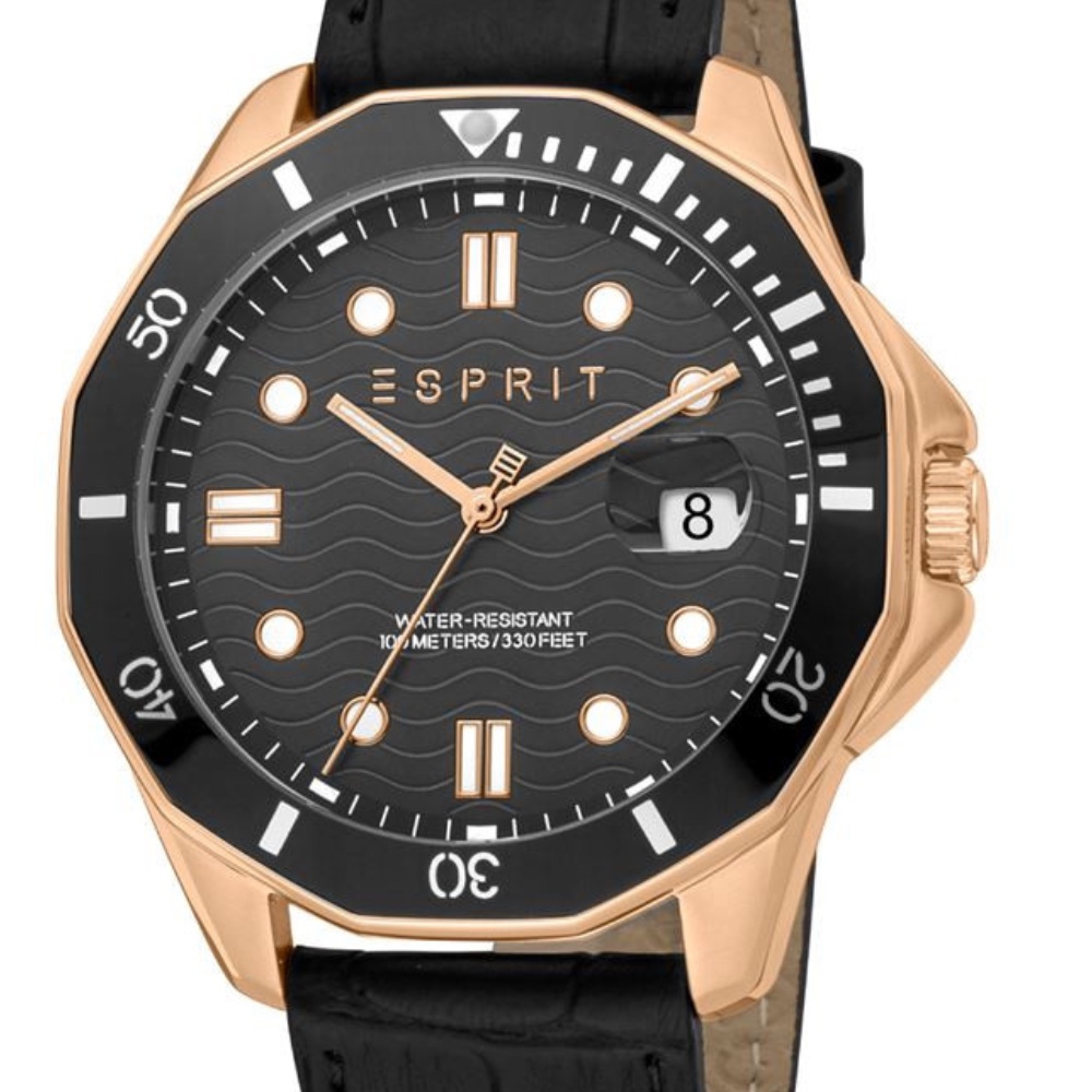 esprit-นาฬิกาข้อมือรุ่น-leather-black-black-es1g367l0045