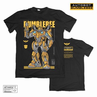 เสื้อยืดผ้าฝ้ายพิมพ์ลายแฟชั่น [TRANSFORMERS] Bumblebee เสื้อยืด พิมพ์ลายกราฟฟิค BUMBLEBEE ออกแบบเอง (XS-5XL)