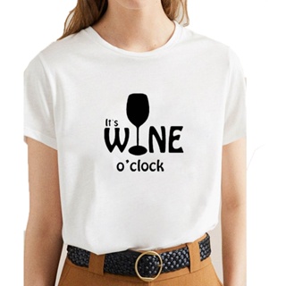 เสื้อวินเทจชาย Bu şarap saat komik T Shirt kadın üst o-boyun kısa kollu pamuklu grafikli tişört Femme siyah beyaz günlük