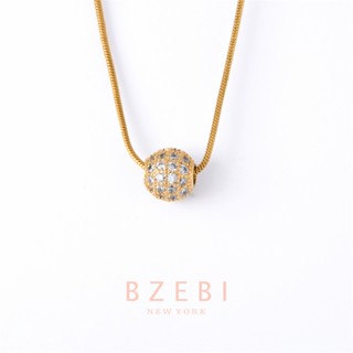 BZEBI สร้อยคอ ผู้หญิง necklace เกาหลี โซ่โลหะ โซ่ จี้ลูกปัด น่ารัก สไตล์โบโฮ  ประดับเพชรนําโชค สไตล์เกาหลี แฟชั่นสําหรับผู้หญิง 574n