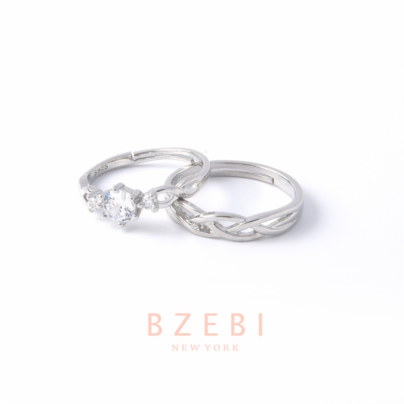 bzebi-เเหวนคู่-แต่งงาน-เงินคู่-คู่-คู่เงินแท้-คู่รัก-คู่เงินแท้-เงินอิตาลีสำหรับผู้หญิง-เครื่องประดับแฟชั่นเกาหลี-สําหรับผู้หญิง-278r