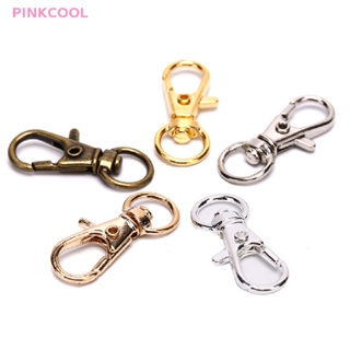 Pinkcool คลิปตะขอก้ามปู พวงกุญแจ DIY สําหรับทําเครื่องประดับ 10 ชิ้น