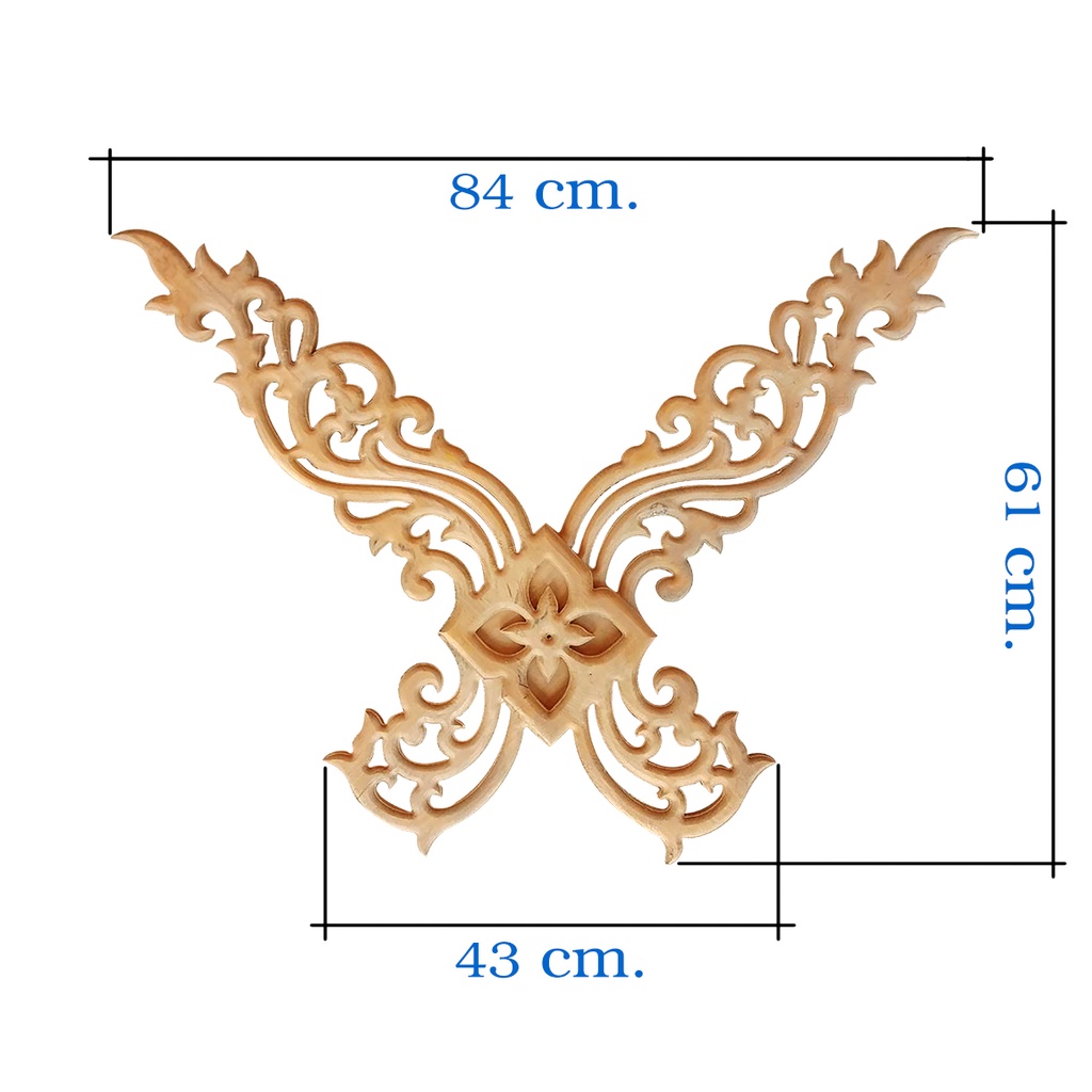 กาแลฉลุลาย-กาแลไม้สัก-1-คู่-สำหรับติดจั่วหลังคา-ขนาด-61x84-cm-ไม้สักแท้