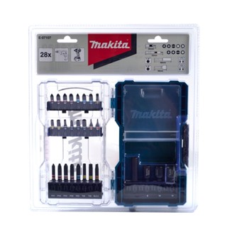 MAKITA ชุดดอกเจาะ SDS +ดอกไขควง กล่องใส E-07082 / E-07098 / E-07107 / E-07113