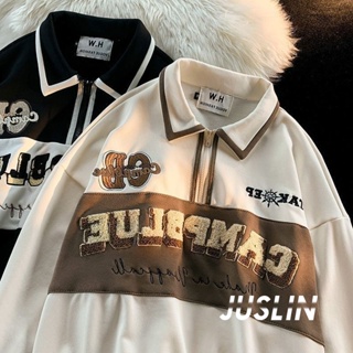 JUSLIN เสื้อกันหนาว เสื้อแขนยาว ฟชั่นส ไตล์เกาหลี เค้าร่างใหญ่ ทรงหลวม 2022 OCT1805