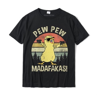 เสื้อยืด Bayan civciv Pew Pew Madafakas komik Vintage civciv sevgilisi T-Shirt tişörtleri erkekler için sokak Tops T göm