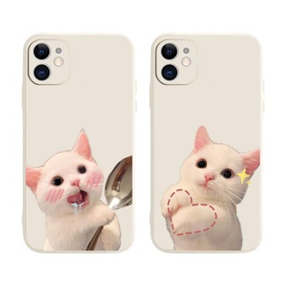 Cute kitten คู่รัก เคสไอโฟน iPhone 11 14 pro max 8 Plus case X Xr Xs Max Se 2020 cover เคส iPhone 13 12 pro max 7 Plus