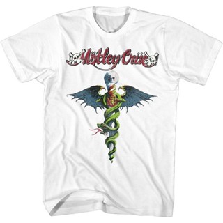 เสื้อผ้าผชMotley Crue ดร. เสื้อยืด สีขาว สําหรับผู้ใหญ่S-5XL